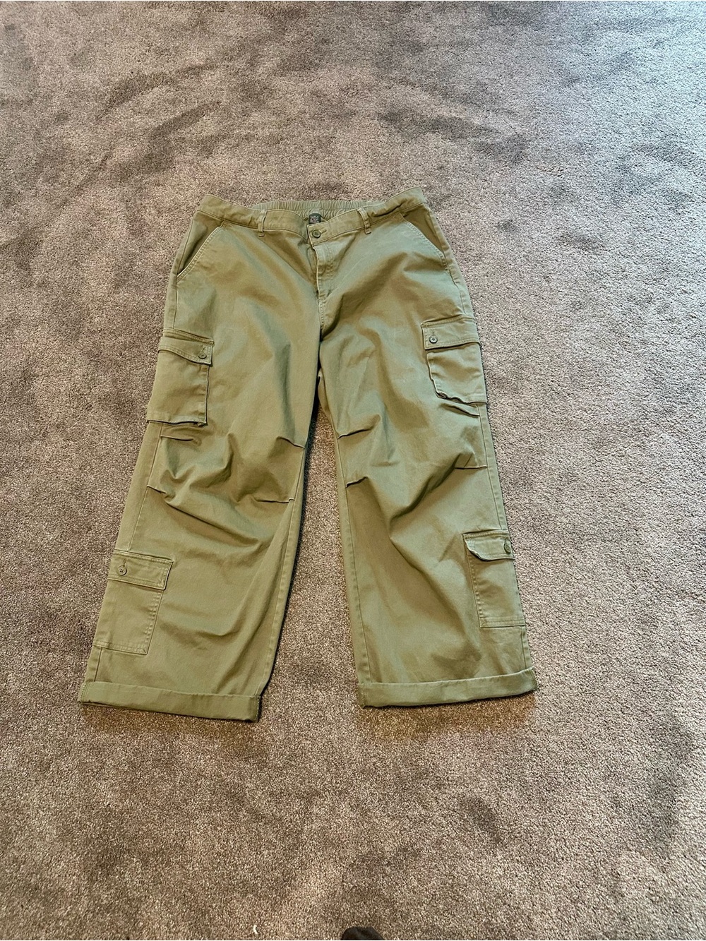 wild fable Olive Green Wide-Leg Cargo Pants